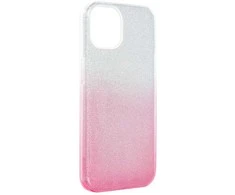 Forcell OEM dėklas, skirtas iPhone 13, blizgantis, skaidrus, rožinis