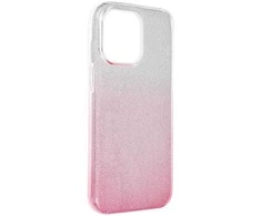 Oem Originalus iPhone 15 PRO MAX dėklas, blizgantis, skaidrus, rožinis