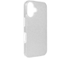 OEM dėklas, skirtas iPhone 16, blizgantis sidabrinis