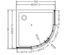 Shower cabin RAVAK XPSCP4-90 CHROME