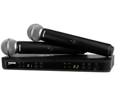 „Shure BLX288E/SM58-H8E“ – belaidė sistema su imtuvu ir dviem SM58 mikrofonais