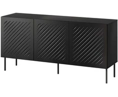 Cama Meble SIENA komoda 150,5x40x75 matinis juodas