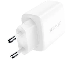 Įkroviklis jungiama į tinklą Acefast A25, USB + USB-C, PD 20W (balta)