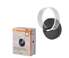 Osram 8W LED sieninis šviestuvas CIRCLE, juodas, 3000/4200/6500K