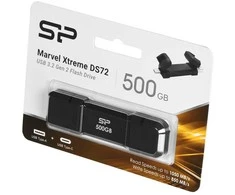Silicon Power Portable Išorinis kietasis diskas SSD | DS72 | 500 GB | USB Type-A/USB Type-C 3.2 Gen 2 | Juodas