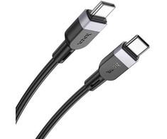 Silicone Cable USB C to USB C Hoco 3A 60W 1 m X109 juodas