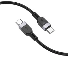 Silicone Cable USB C to USB C Hoco 3A 60W 3 m X109 juodas