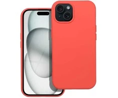 Oem dėklas, skirtas iPhone 15, silikoninis, persikų spalvos