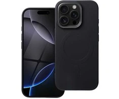 OEM dėklas, skirtas „iPhone 16 PRO“ silikoniniam „Mag“ dėklui, suderinamas su „MagSafe“ (didelė skylė), juodas
