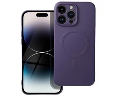 OEM dėklas, skirtas iPhone 14 PRO MAX silikoniniam Mag dėklui, suderinamas su MagSafe (apsauga nuo kameros), tamsiai violetinis