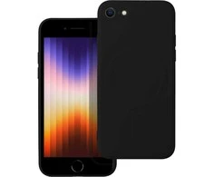 OEM dėklas, skirtas iPhone 7 / 8 / SE 2020 / SE 2022, silikoninis Mag dėklas, suderinamas su MagSafe (fotoaparato apsauga), juodas