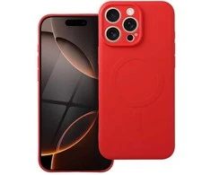 Oem Originalus „iPhone 16 PRO MAX“ silikoninis dėklas, suderinamas su „MagSafe“ (fotoaparato apsauga), raudonas
