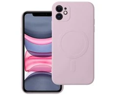 OEM dėklas, skirtas „iPhone 11“ silikoniniam „Mag“ dėklui, suderinamas su „MagSafe“ (apsauga nuo kameros), rožinis