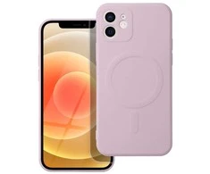 OEM dėklas, skirtas „iPhone 12“ silikoniniam „Mag“ dėklui, suderinamas su „MagSafe“ (apsauga nuo kameros), rožinis