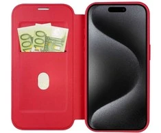 OEM atverčiamas dėklas, skirtas iPhone 15 PRO, Smart Mag, suderinamas su MagSafe, raudonas