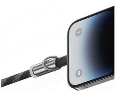 Usams SJ746 30W USB-C į Lightning 1.2m Violetinė Phone Lanyard with Charging Kabelis
