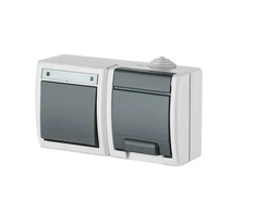 Socket and switch block ELEKTRO-PLAST AQUANT