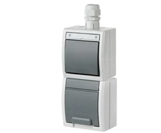 Socket and switch block ELEKTRO-PLAST AQUANT