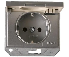 Kištukinis lizdas VILMA XP500, metalo spalvos, IP44