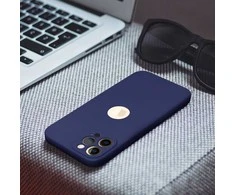 OEM dėklas, skirtas iPhone 15 PLUS, minkštas, tamsus, mėlynas