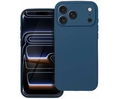 OEM dėklas, skirtas iPhone 17 Pro Max / 18 Pro Max (žemas kameros kraštas), minkštas, tamsus, mėlynas