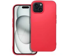 OEM dėklas, skirtas iPhone 15, minkštas, raudonas