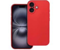 Forcell OEM dėklas, skirtas iPhone 16, minkštas, raudonas