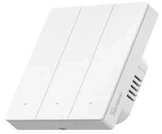 Išmanusis jutiklinis sieninis jungiklis Sonoff ZBM5-3C-86W (3 kanalų) Zigbee