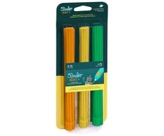 3Doodler Start Filament Eko | 2.5mm | 75 vnt | 3 spalvų Tangerine Tang/ Lemon Zest/Spring Žalias