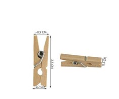 Spaustukai mediniai mini 100vnt