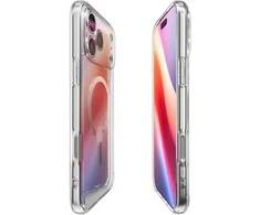 SPIGEN case ULTRA HYBRID MAG compatible with MagSafe for IPHONE 17 Pro Max clear auksinis