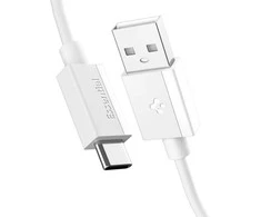 Spigen „Essential“ USB A–USB C 60 W laidas, baltas EB6010AC