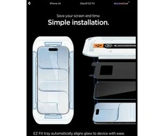 Ekrano apsauginis stiklas Spigen Glass tR EZ Fit 2 Pack, transparency - iPhone Air