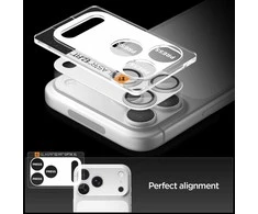 Spigen Glass tR EZ Fit Optik Pro XL 1 Pack, sidabrinis - iPhone 17 Pro Max