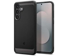 Dėklas „SPIGEN RUGGED ARMOR GALAXY S25 FE“ MATINĖ JUODA