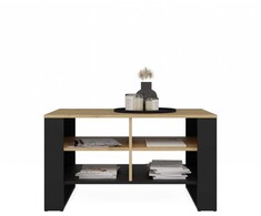 Top E Shop MODERN 4P ARTISAN COFFEE TABLE WITH Juodos KOJOS