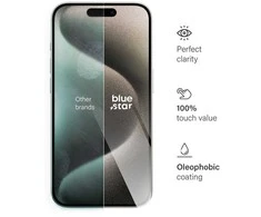 Tempered glass to iPhone 15 PRO Blue Star