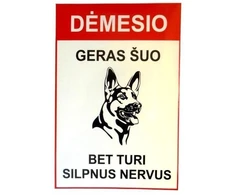 None Nežinomas Lipdukas GERAS ŠUO, LIP049