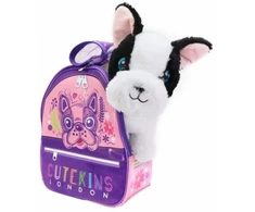 Pliušinis žaislas Cutekins Poochi Poo, baltas/juodas