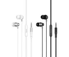 su laidu ausinės su mikrofonu Jack 3,5 mm Hoco M119 sidabrinis