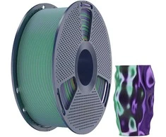 Sunlu PLA+ Silk Dual Color Filament (žalias and violetinė)