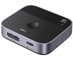 Ugreen DisplayPort/USB-C to USB-C Switch - Gray