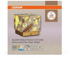 Osram 2W LED stalo šviestuvas GLEAM USB, smėlio sp., 2700/3300/4500K, dimeriuojamas, su baterija