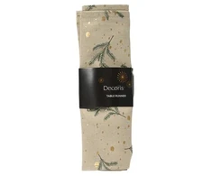 Table runner Decoris 614560. brownish. 140 cm x 32 cm