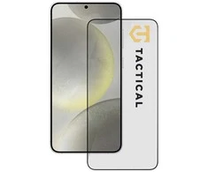 Tactical apsauginis stiklas Shield 5D skirtas Samsung Galaxy S24 su juodos spalvos krašteliu