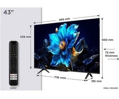 TCL P79K 43P79K televizorius 109,2 cm (43") 4K „Ultra HD“ išmanusis televizorius „Wi-Fi“ metalinis 350 cd/m²