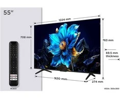TCL P79K 55P79K televizorius 139,7 cm (55") 4K „Ultra HD“ išmanusis televizorius „Wi-Fi“ metalinis 430 cd/m²