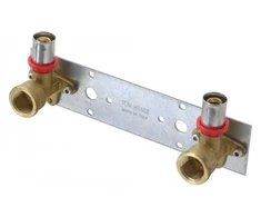 Tdm_Brass Montažinė plokštė su presuojamom alkūnėm, D18-1/2″