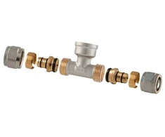 Tdm_Brass Išardom. užveržiamas trišakis, 20 mm x 1/2", vidin. srieg.
