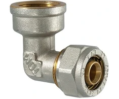 Tdm_Brass Užveržiama alkūnė 1070, 26 mm x 1" x 3 mm, vidin. sriegis